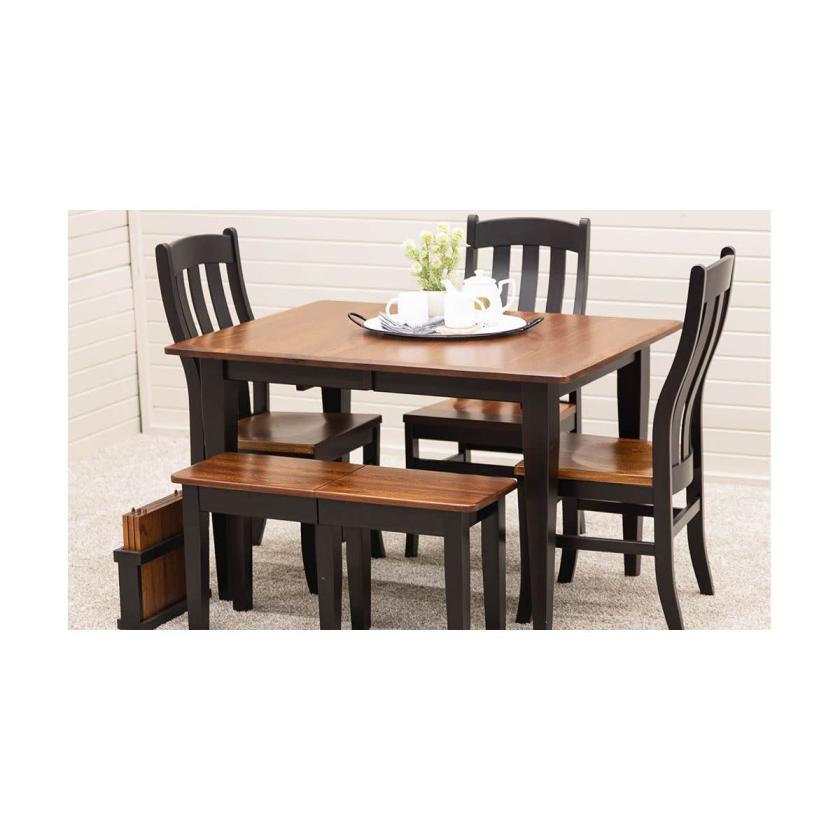 36x48 Easton Shaker Dining Table with 3 Chairs & Bench