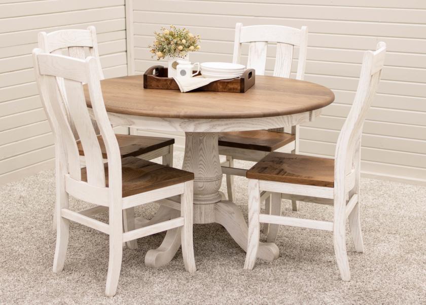 Ellington 48" Round Dining Table with 4 Arlington Side Chairs