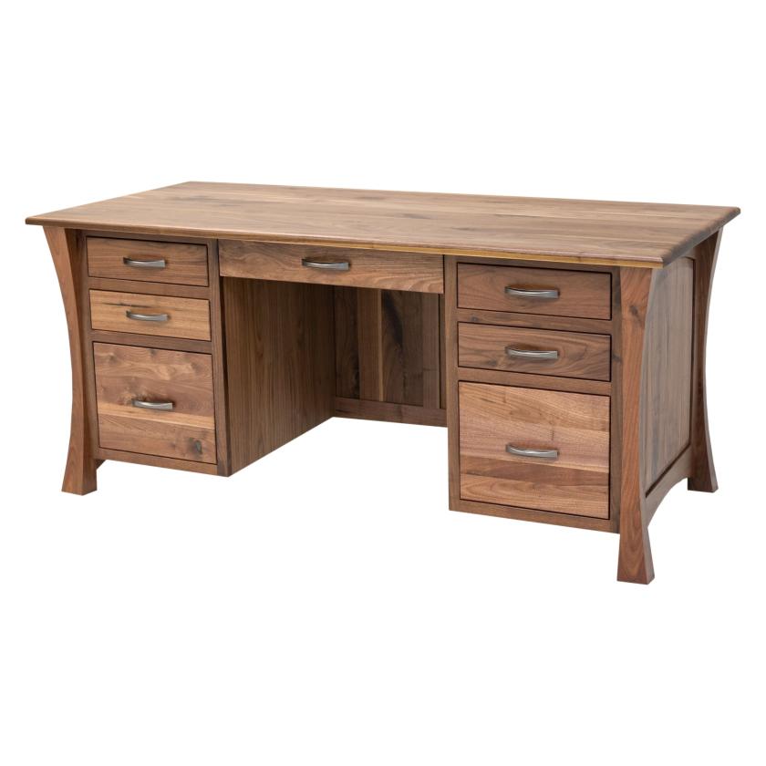 Brooklyn Executive Desk in solid Walnut Wood
