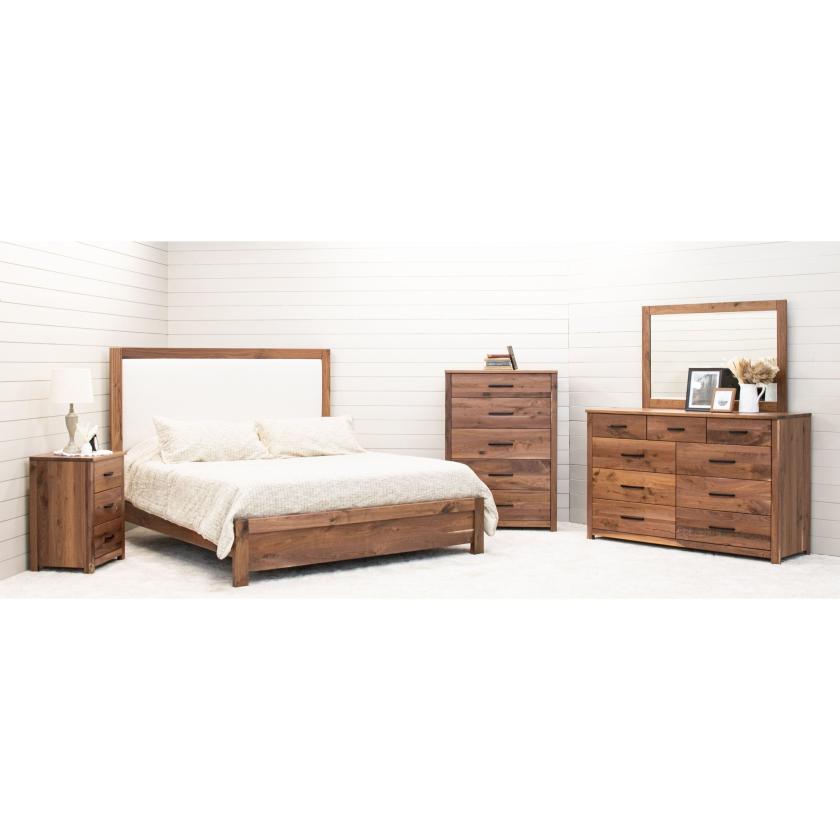 Hudson Bedroom Set in Solid Walnut Wood