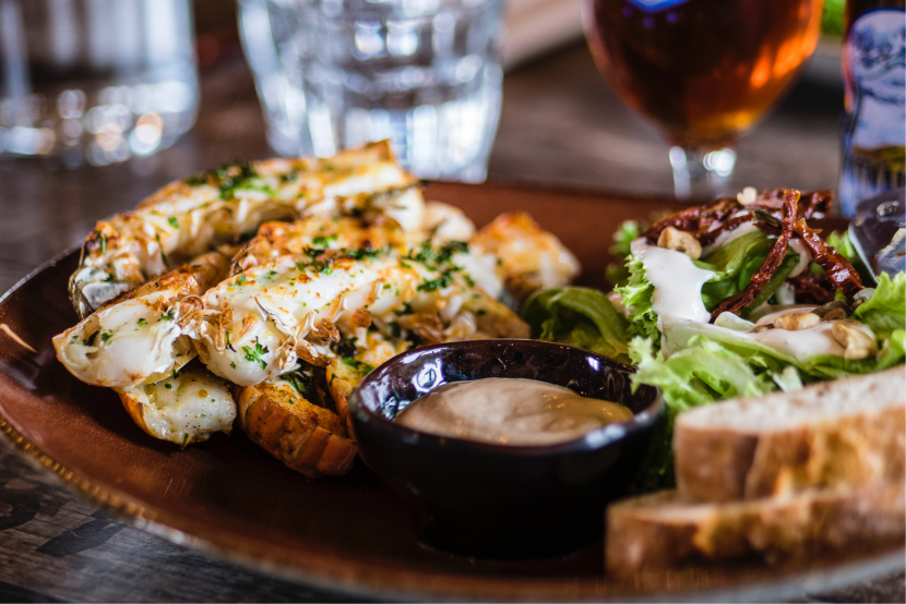 Image of plated food from a restraunt