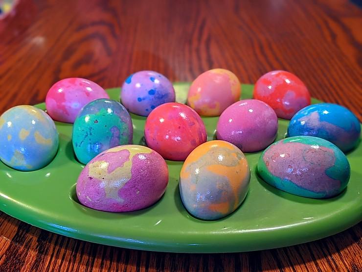 colored eggs