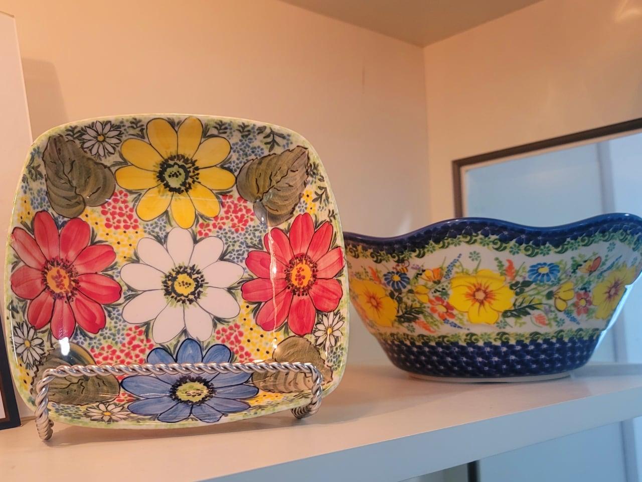 Old World Polish Pottery Serving Bowls