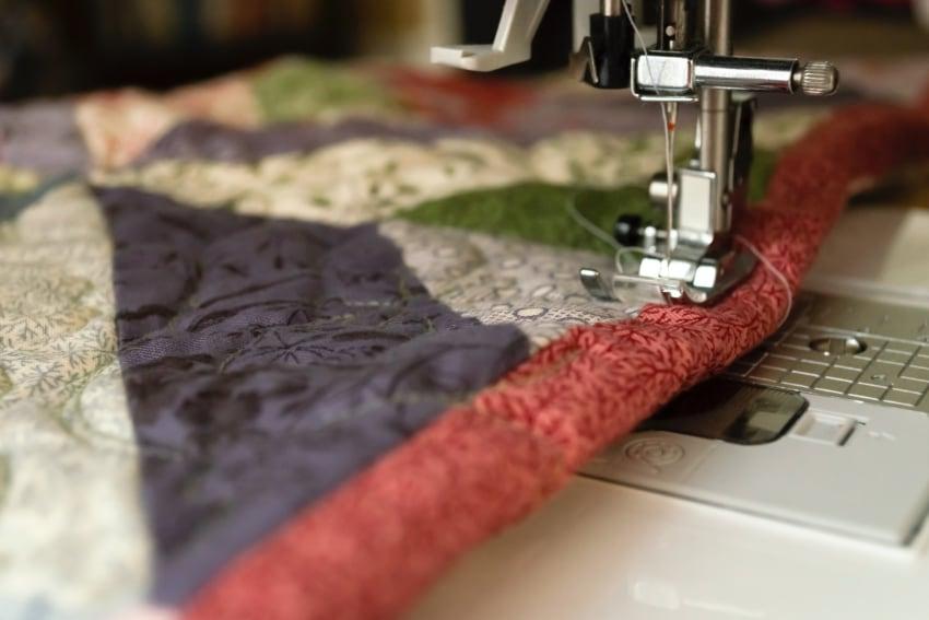 Quilting on a sewing machine