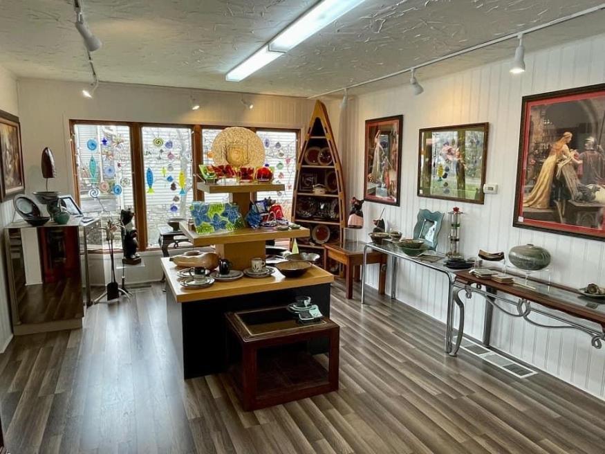 Interior of Blue River Gallery