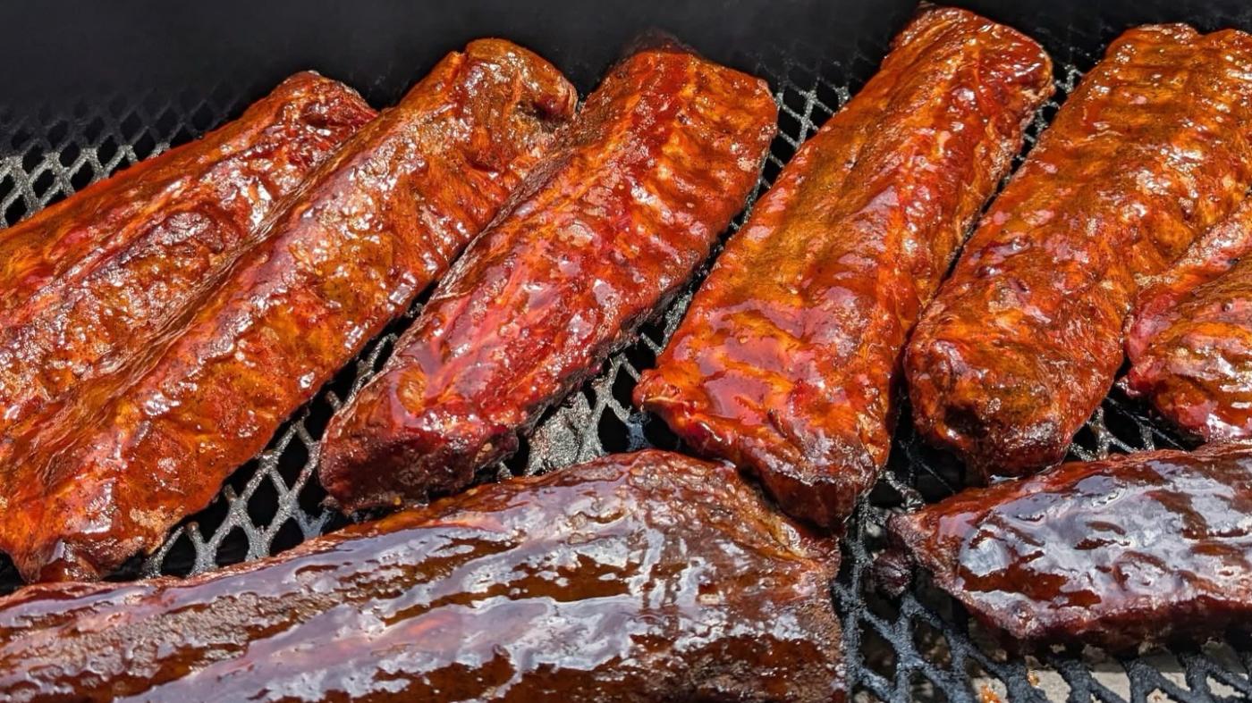 Racks of ribs at the Rib Cook-Off